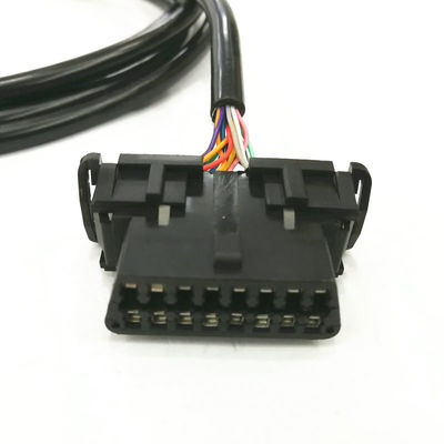 قطع غيار السيارات Obd2 موصل كابل اللون الأسود مع شهادة Iatf16949