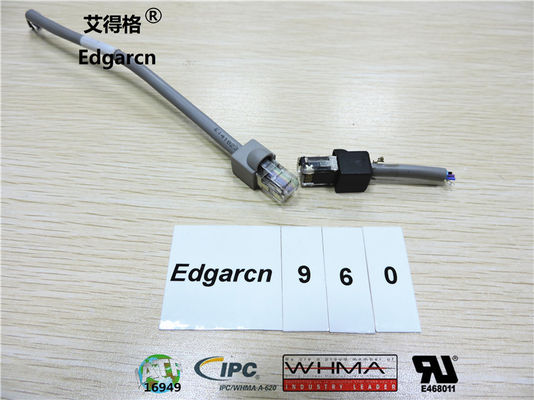 بولي كلوريد الفينيل المواد Cat5e Utp كابل Rj45 التوصيل مع طول حسب الطلب / اللون