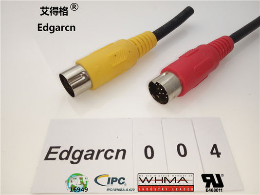 كابل بيانات نقل البيانات كابل ، تجميعات الكابلات الصناعية المخصصة Rj45 Cat5 ذكر