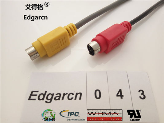 كابل بيانات نقل البيانات كابل ، تجميعات الكابلات الصناعية المخصصة Rj45 Cat5 ذكر