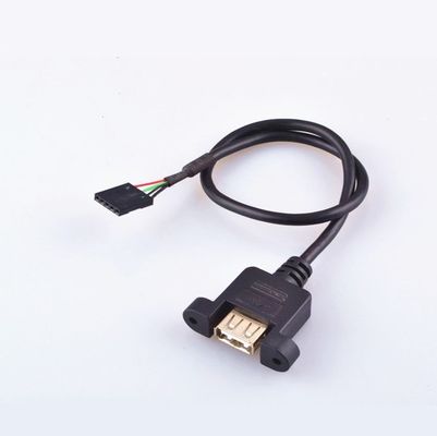 2 Ears البيانات نقل كابل، Usb 2.0 A نوع إناثا بلاستيك حقنة صب